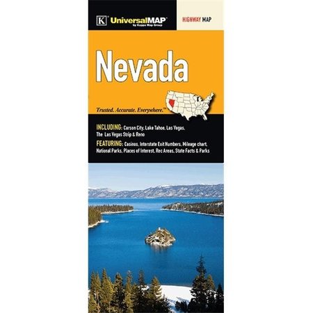 UNIVERSAL MAP GROUP LLC Universal Map 12716 Nevada State Regional Highway Fold Map 12716